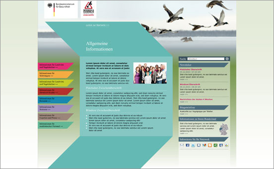 Konzeption und Gestaltung der Innenseiten