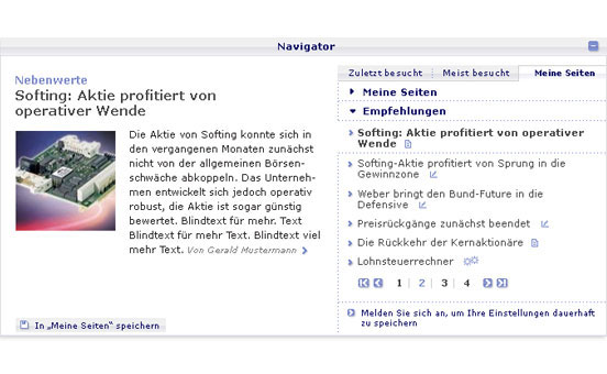 Konzeption und Gestaltung des Navigators