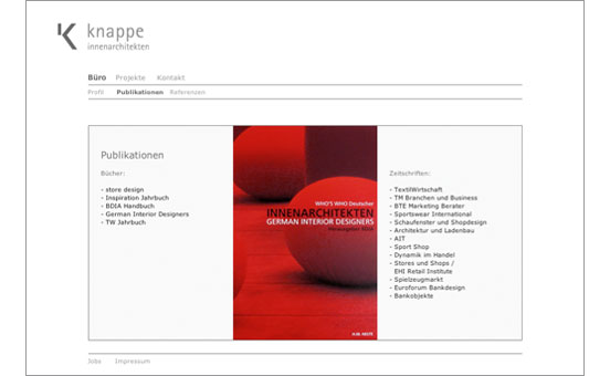 Webseite Knappe Innenarchitekten