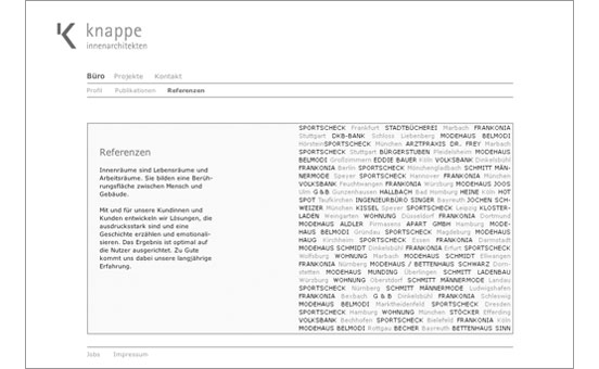 Webseite Knappe Innenarchitekten
